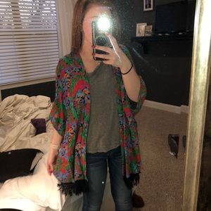 Aerie floral cardigan size S